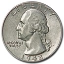 1942 Washington Quarter AU