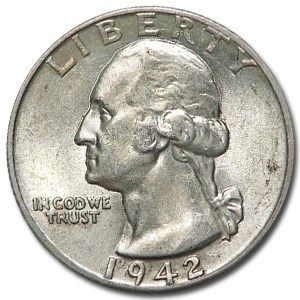 1942 Washington Quarter Good/VF 1942 Washington Quarter Good/VF
