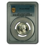 1942 Washington Quarter MS-68 PCGS
