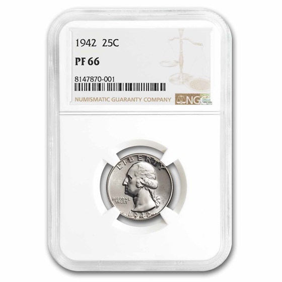 1942 Washington Quarter PF-66 NGC 1942 Washington Quarter PF-66 NGC