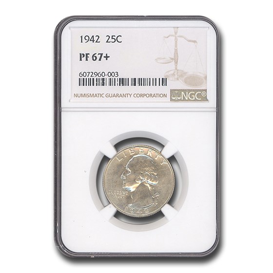 1942 Washington Quarter PF-67+ NGC 1942 Washington Quarter PF-67+ NGC