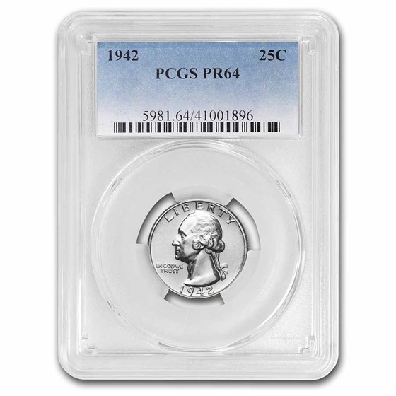 1942 Washington Quarter PR-64 PCGS 1942 Washington Quarter PR-64 PCGS
