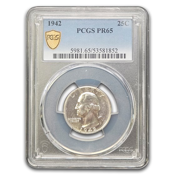 1942 Washington Quarter PR-65 PCGS