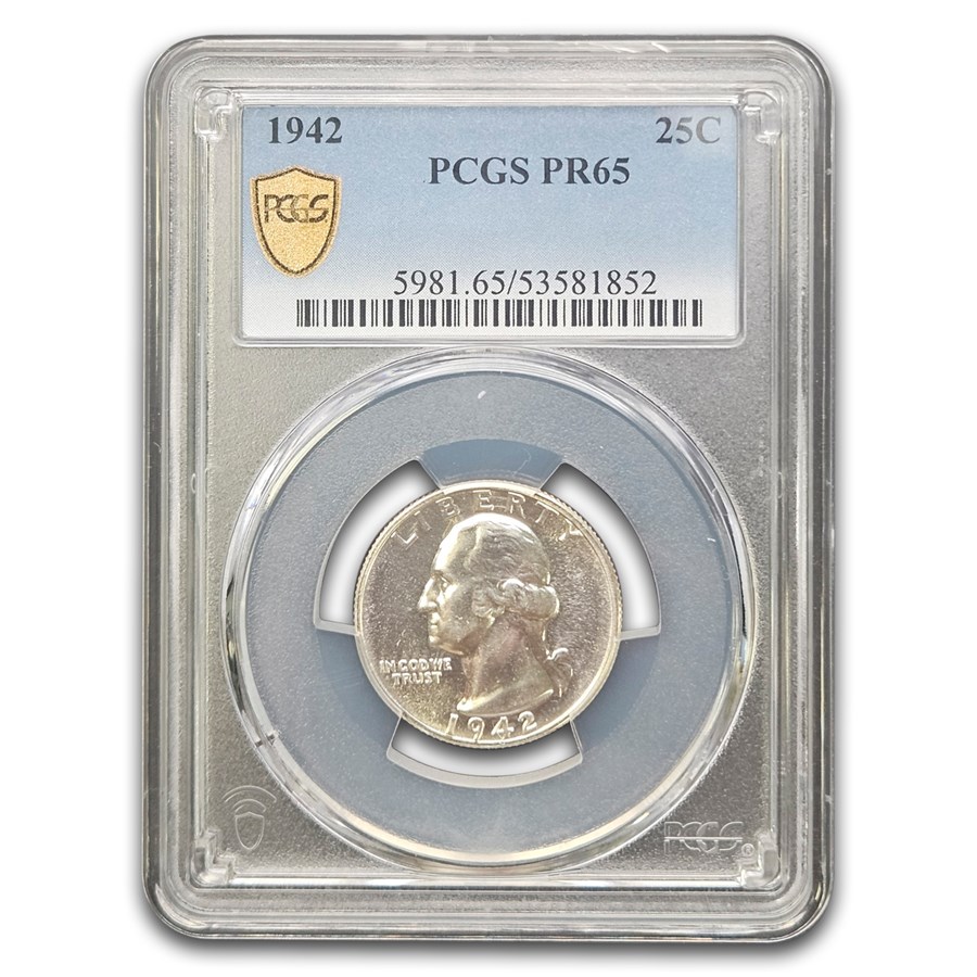 1942 Washington Quarter PR-65 PCGS