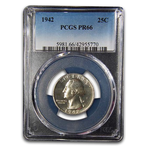 1942 Washington Quarter PR-66 PCGS 1942 Washington Quarter PR-66 PCGS