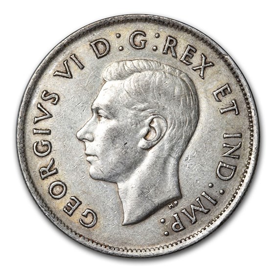 Buy 1943 Canada Silver 50 Cents George VI AU Coin Online | Canadian ...