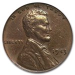 1943 Copper Lincoln Cent XF-45 PCGS CAC (Brown)