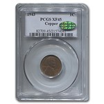 1943 Copper Lincoln Cent XF-45 PCGS CAC (Brown)