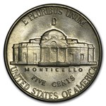 1943-D 35% Silver Wartime Jefferson Nickel Roll BU
