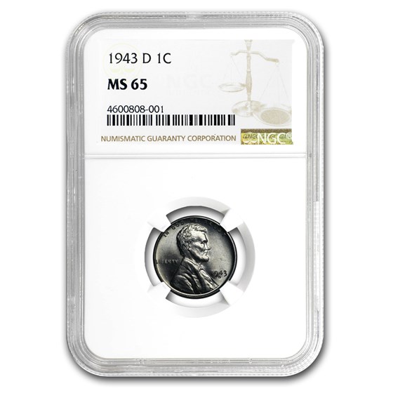 1943-D Lincoln Cent MS-65 NGC 1943-D Lincoln Cent MS-65 NGC