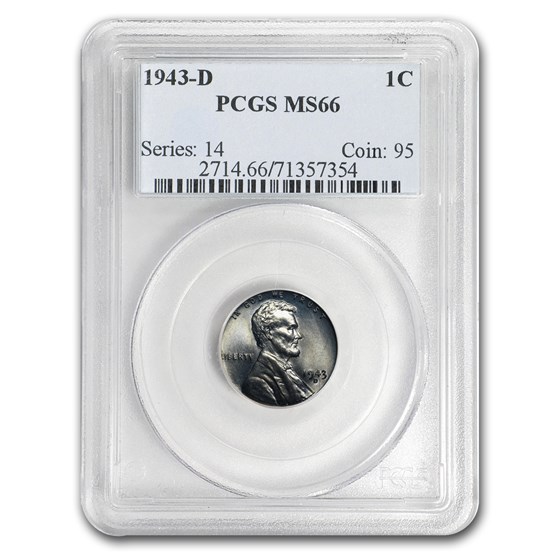 1943-D Lincoln Cent MS-66 PCGS 1943-D Lincoln Cent MS-66 PCGS