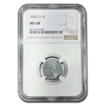 1943-D Lincoln Cent MS-68 NGC