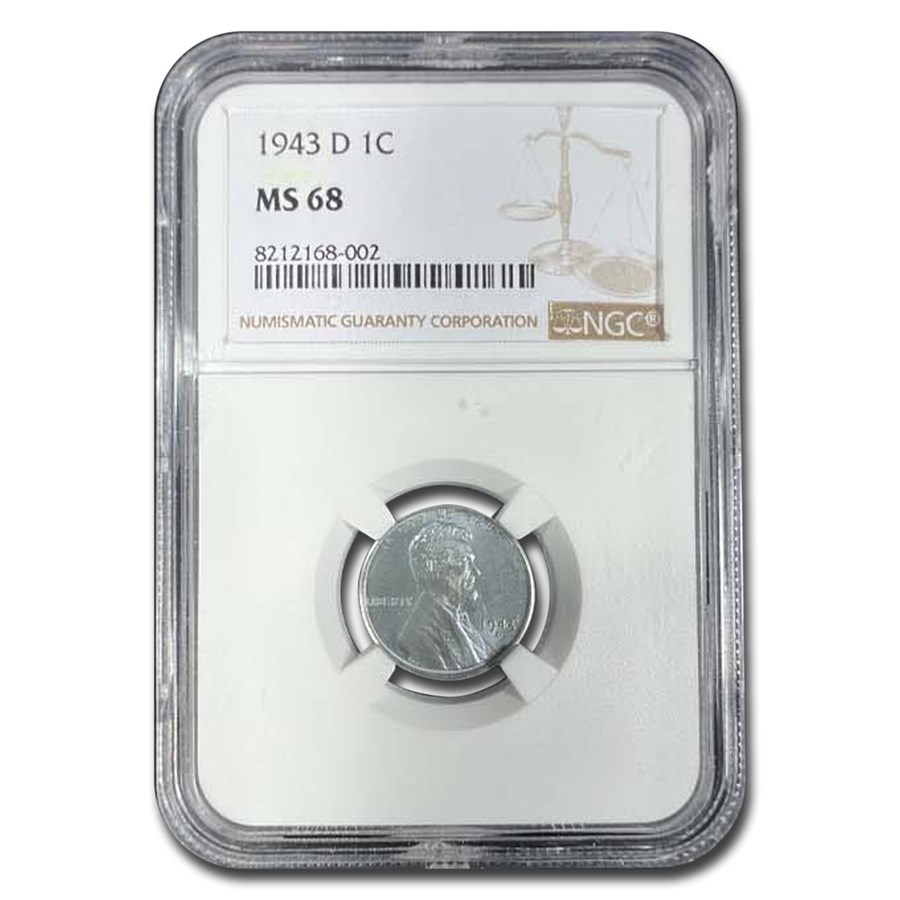 1943-D Lincoln Cent MS-68 NGC