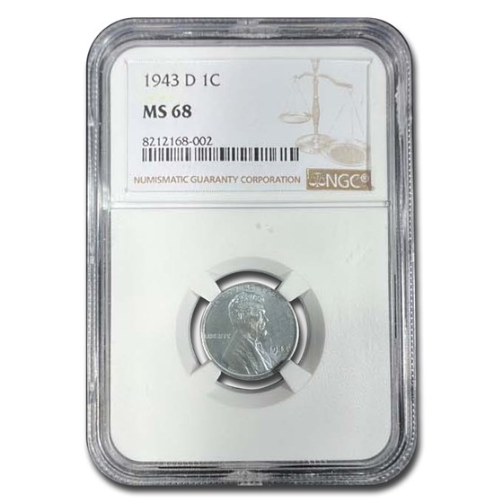 1943-D Lincoln Cent MS-68 NGC 1943-D Lincoln Cent MS-68 NGC