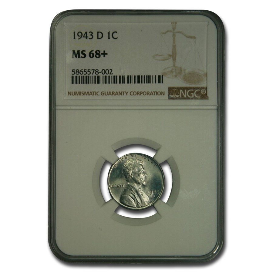 1943-D Lincoln Cent MS-68+ NGC