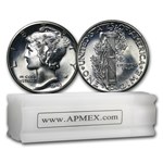 1943-D Mercury Dime 50-Coin Roll BU