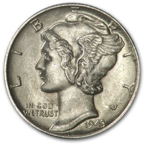 1943-D Mercury Dime BU 1943-D Mercury Dime BU