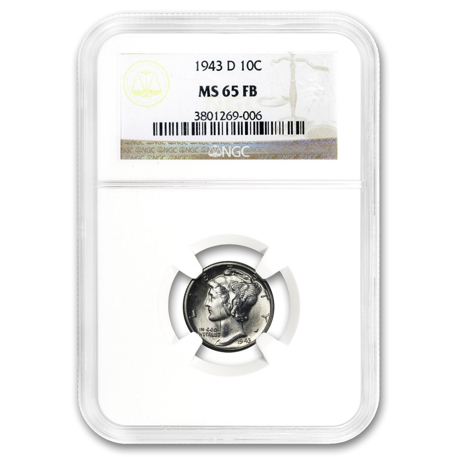 1943-D Mercury Dime MS-65 NGC (FB)