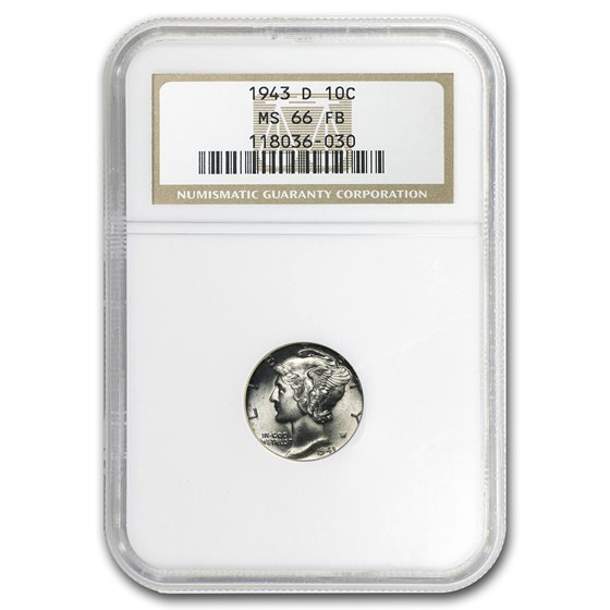 1943-D Mercury Dime MS-66 NGC (FB)