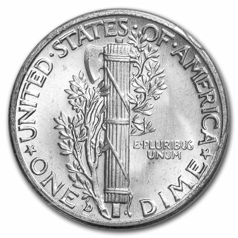 Buy 1943-D Mercury Dime MS-66 PCGS (FB) | APMEX
