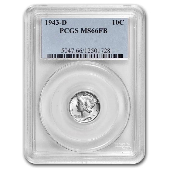 1943-D Mercury Dime MS-66 PCGS (FB) 1943-D Mercury Dime MS-66 PCGS (FB)