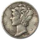 1943-D Mercury Dime XF