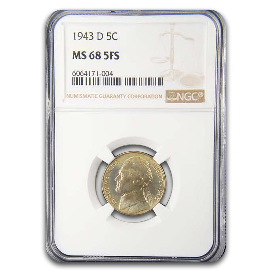 1943-D Silver Jefferson Nickel MS-68 NGC (FS)