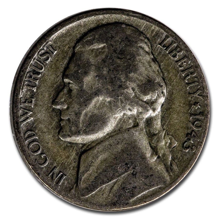 1943-D Silver Wartime Jefferson Nickel Avg Circ