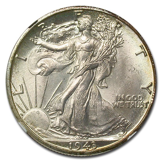 1943-D Walking Liberty Half Dollar MS-66 NGC
