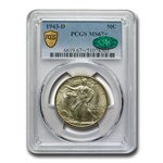 1943-D Walking Liberty Half Dollar MS-67+ PCGS CAC