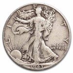 1943-D Walking Liberty Halves 20-Coin Roll Avg Circ
