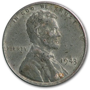 1943 Lincoln Cent Fine+