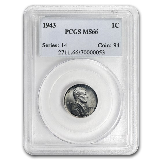 1943 Lincoln Cent MS-66 PCGS 1943 Lincoln Cent MS-66 PCGS