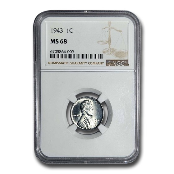 1943 Lincoln Cent MS-68 NGC 1943 Lincoln Cent MS-68 NGC