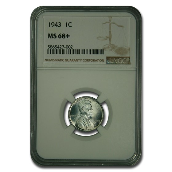 1943 Lincoln Cent MS-68+ NGC 1943 Lincoln Cent MS-68+ NGC