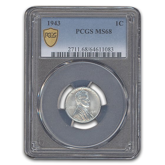 1943 Lincoln Cent MS-68 PCGS