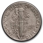 1943 Mercury Dime 50-Coin Roll Avg Circ