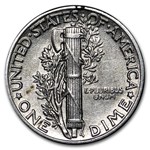 1943 Mercury Dime AU