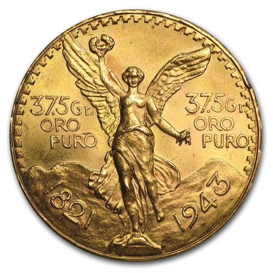 1943 Mexico Gold 50 Pesos AU 1943 Mexico Gold 50 Pesos AU
