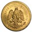 1943 Mexico Gold 50 Pesos AU