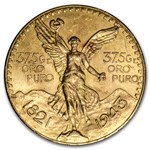 1943 Mexico Gold 50 Pesos BU