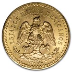 1943 Mexico Gold 50 Pesos BU