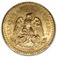 1943 Mexico Gold 50 Pesos BU