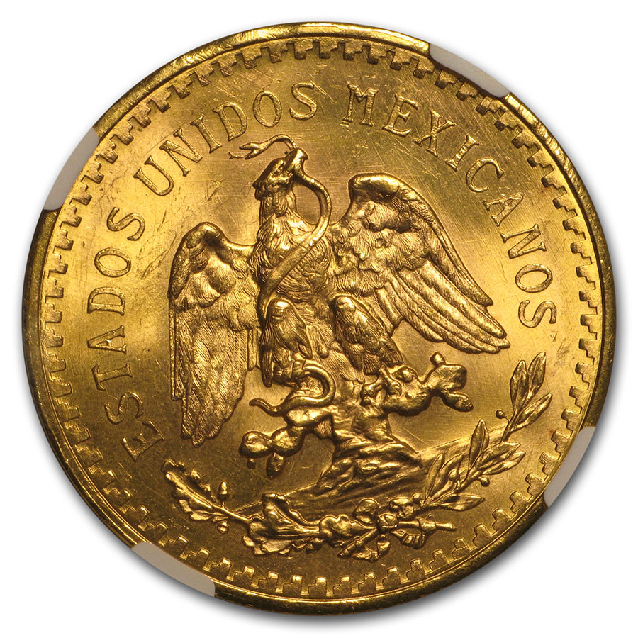 Buy 1943 Mexico Gold 50 Pesos MS-64+ NGC | APMEX
