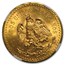 1943 Mexico Gold 50 Pesos MS-64+ NGC