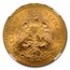 1943 Mexico Gold 50 Pesos MS-64 NGC