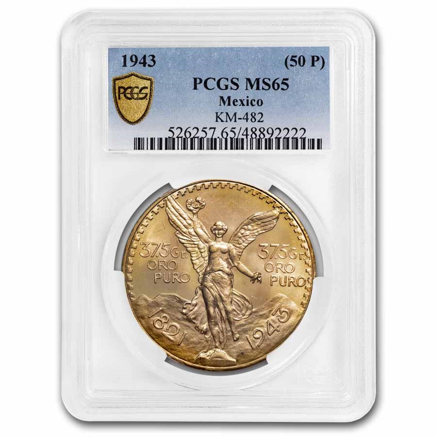 Buy 1943 Mexican Gold 50 Pesos MS-65 PCGS | APMEX