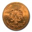1943 Mexico Gold 50 Pesos MS-65+ PCGS