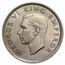 1943 New Zealand Silver 1/2 Crown George VI BU