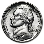 1943-P 35% Silver Wartime Jefferson Nickel Roll BU